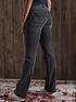  image of superdry-mid-rise-slim-flare-jeans-black