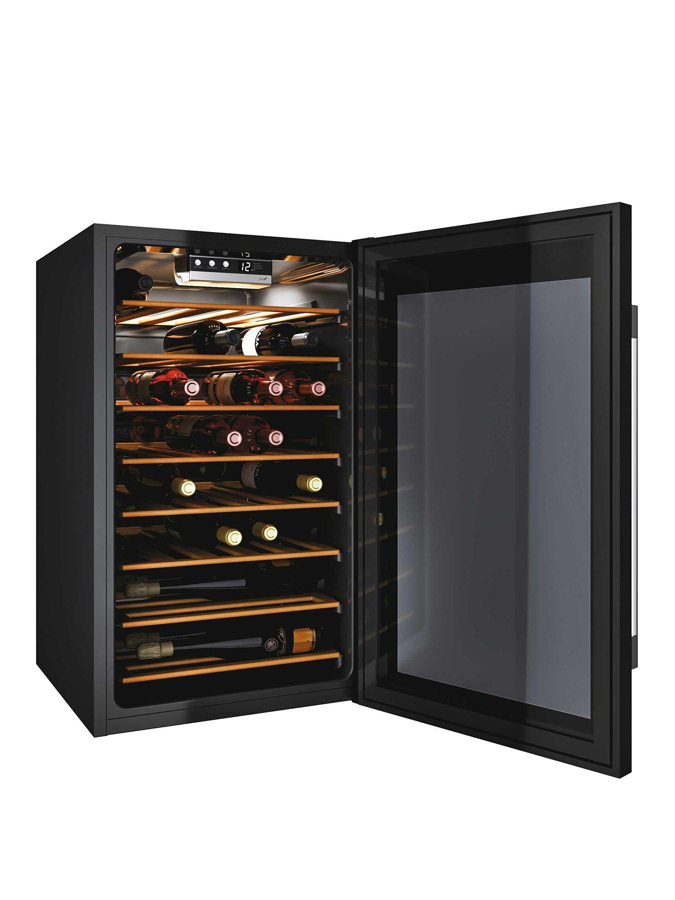 Product photograph of Hoover Hwc 150 Ukw N Wine Cooler 42 Bottle Capacity - Black from very.co.uk