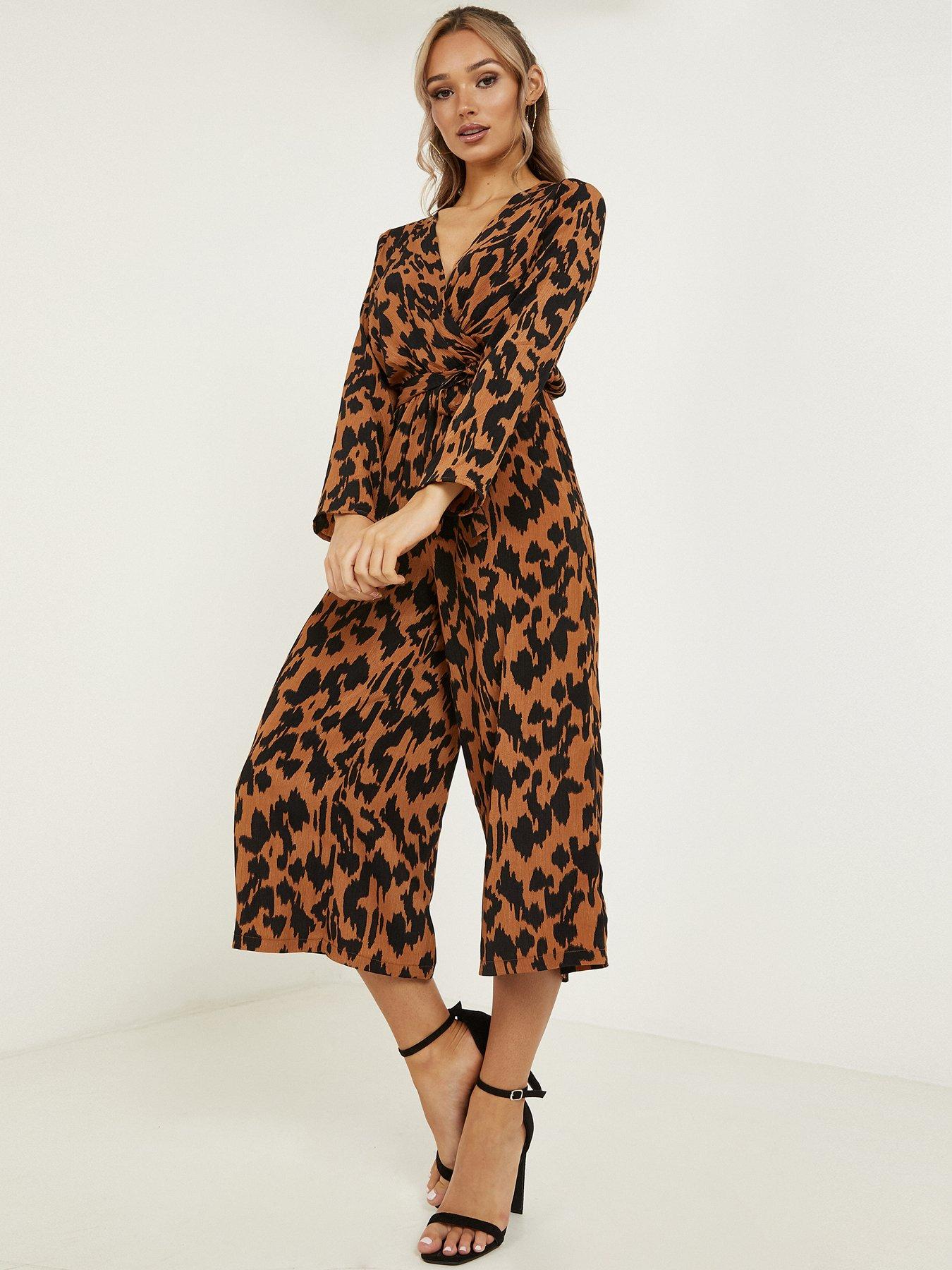 quiz leopard jumpsuit