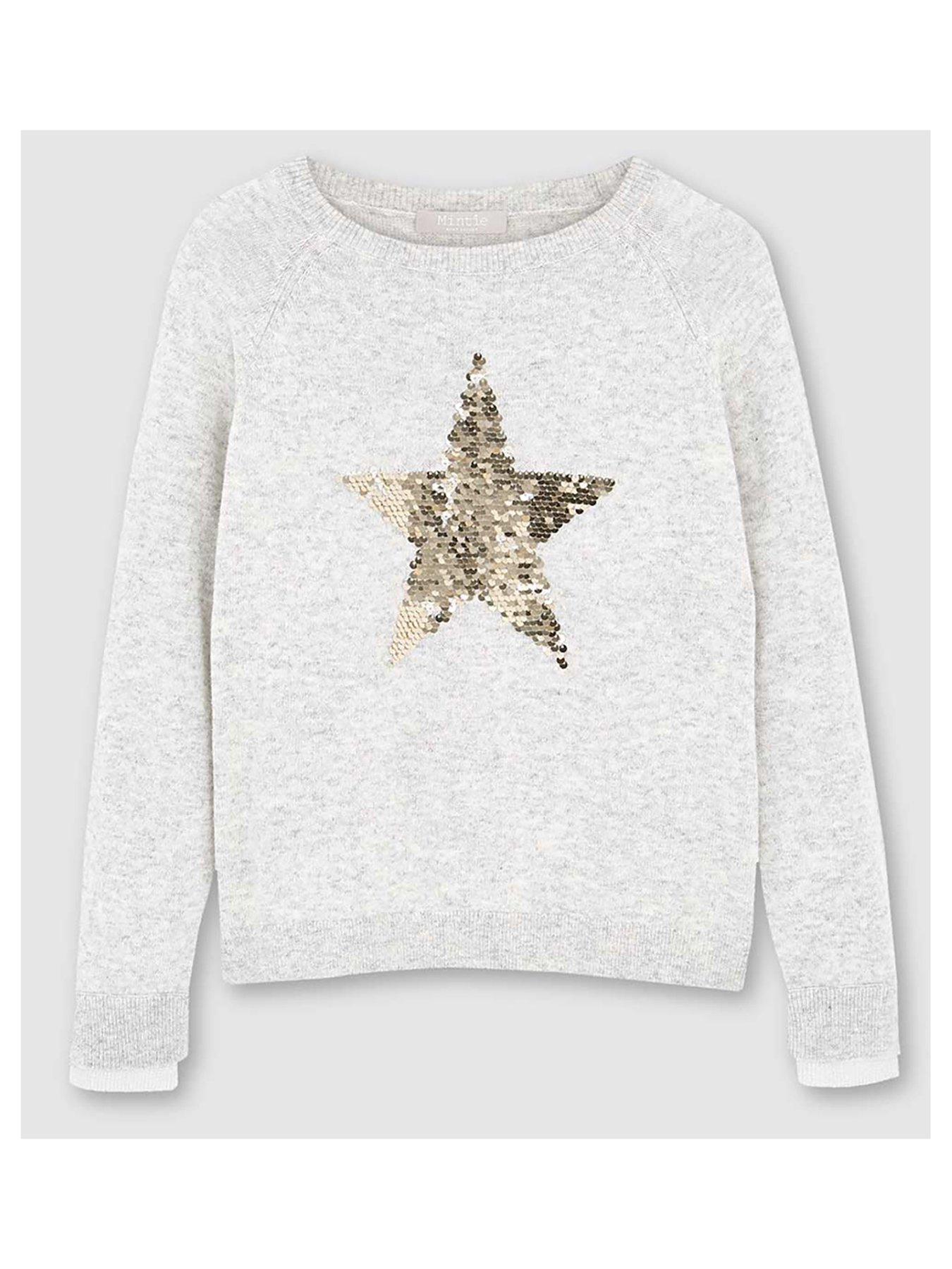 grey glitter jumper
