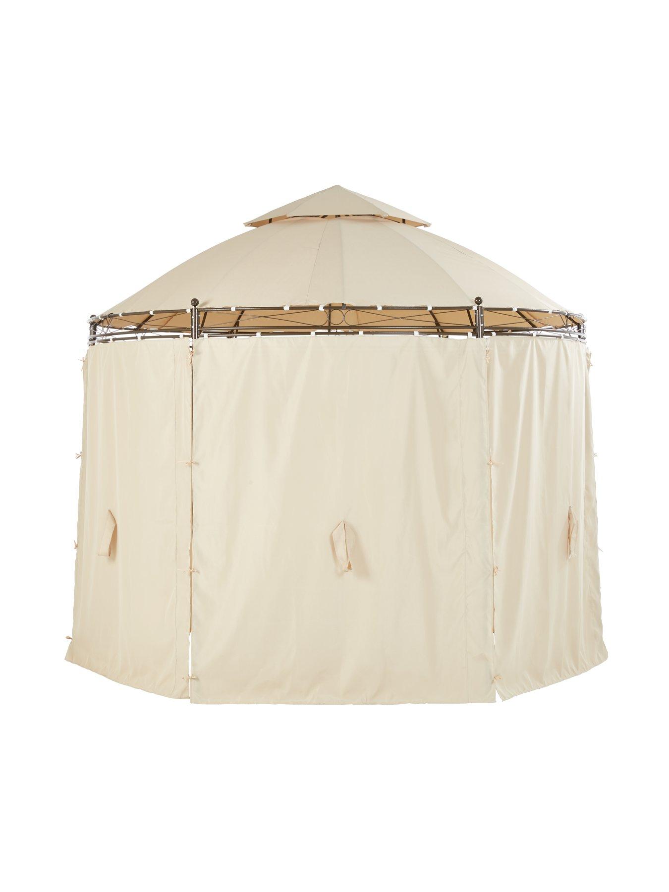 Image 3 of 3 of 3m Round&nbsp;Steel Showerproof Gazebo With Sides - Sturdy Steel Frame