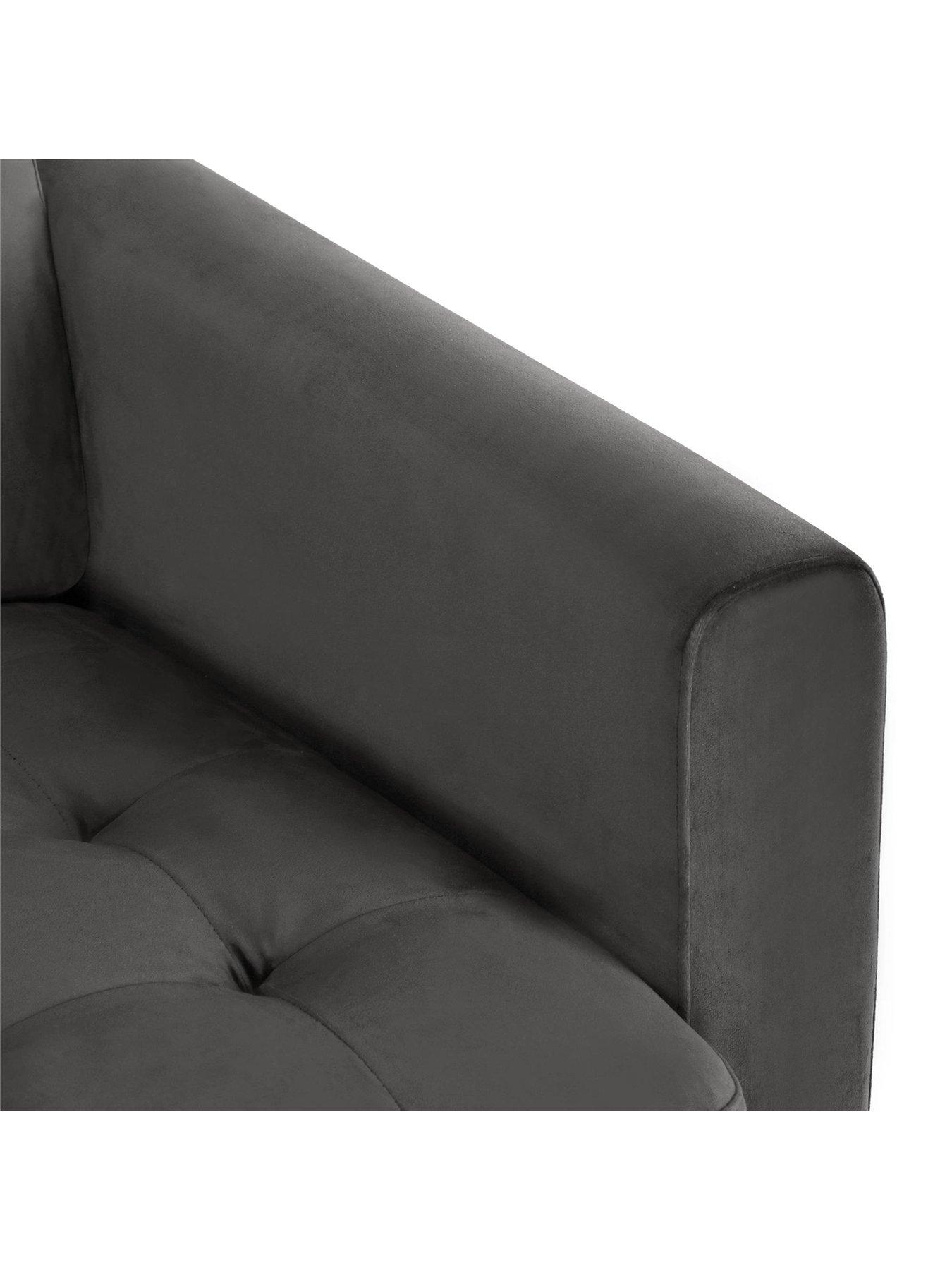 Image 5 of 6 of CosmoLiving by Cosmopolitan Strummer Velvet Reversible Corner Group&nbsp;Sofa
