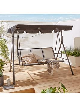 Product photograph of Very Home Province 3-seater Garden Swing from very.co.uk