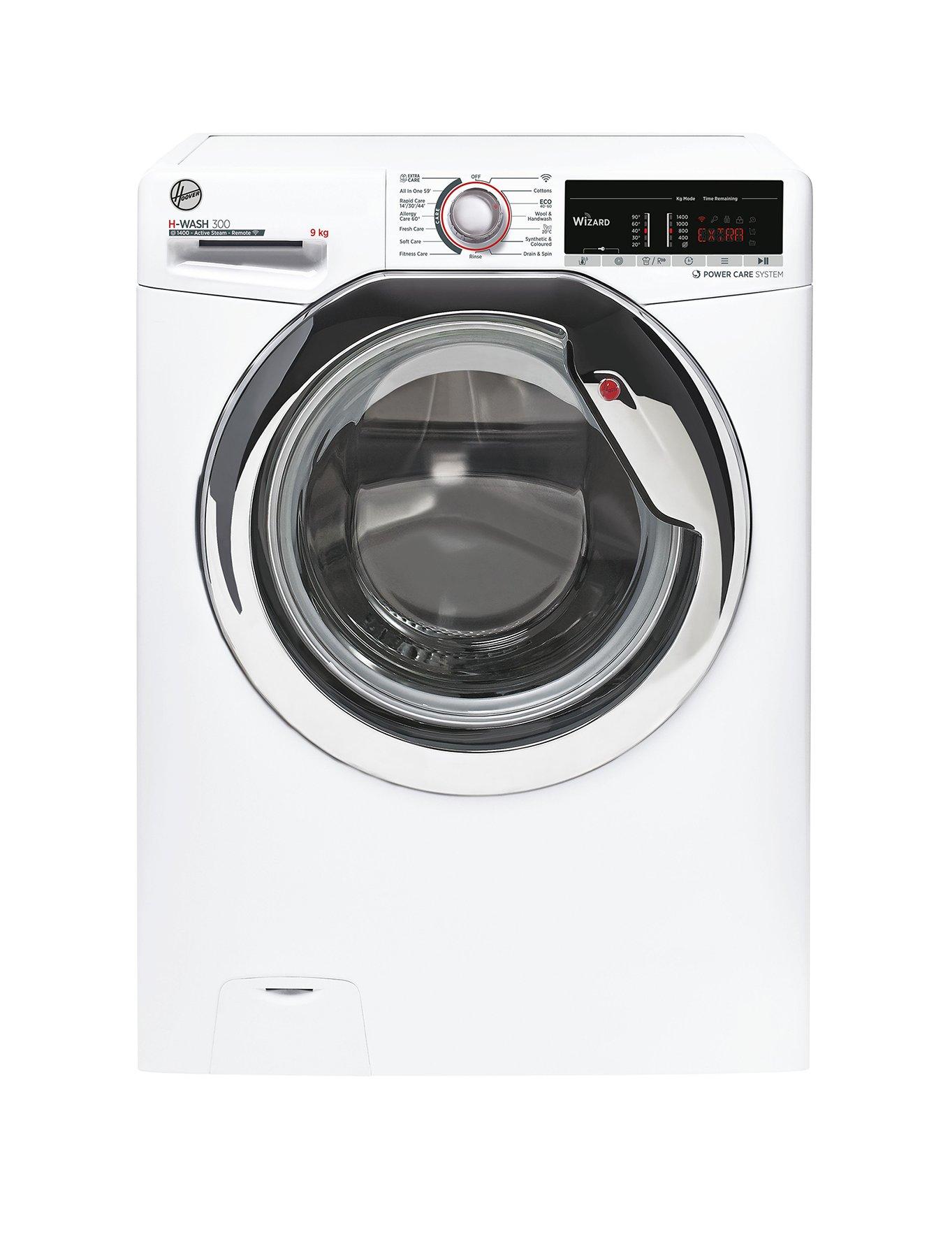 Product photograph of Hoover H-wash 300 H3ws495tace 1-80 9kg Wash 1400 Spin Washing Machine - White from very.co.uk