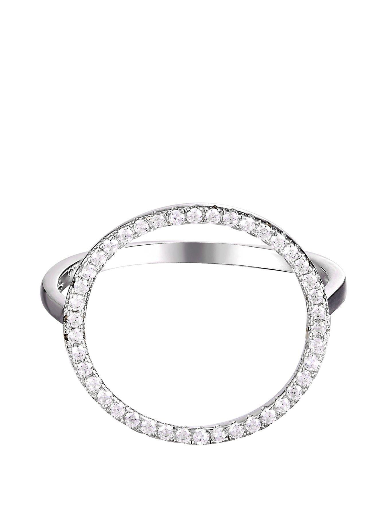 Open circle ring on sale silver