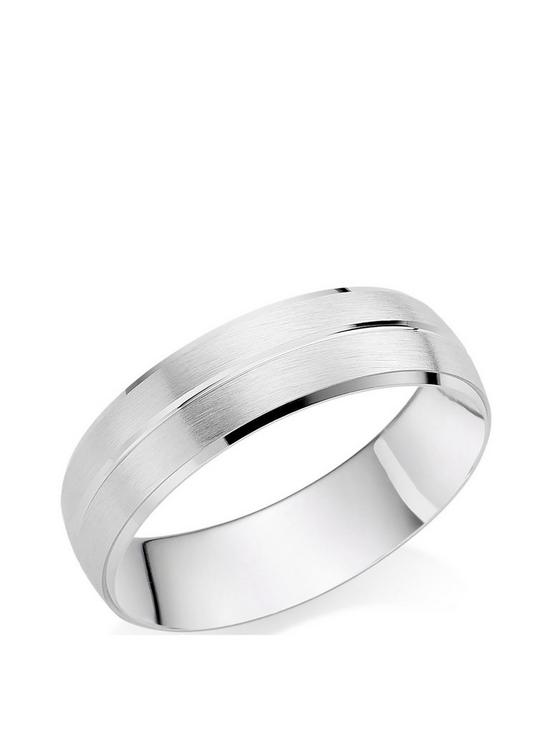front image of beaverbrooks-9ct-white-gold-mens-wedding-ring