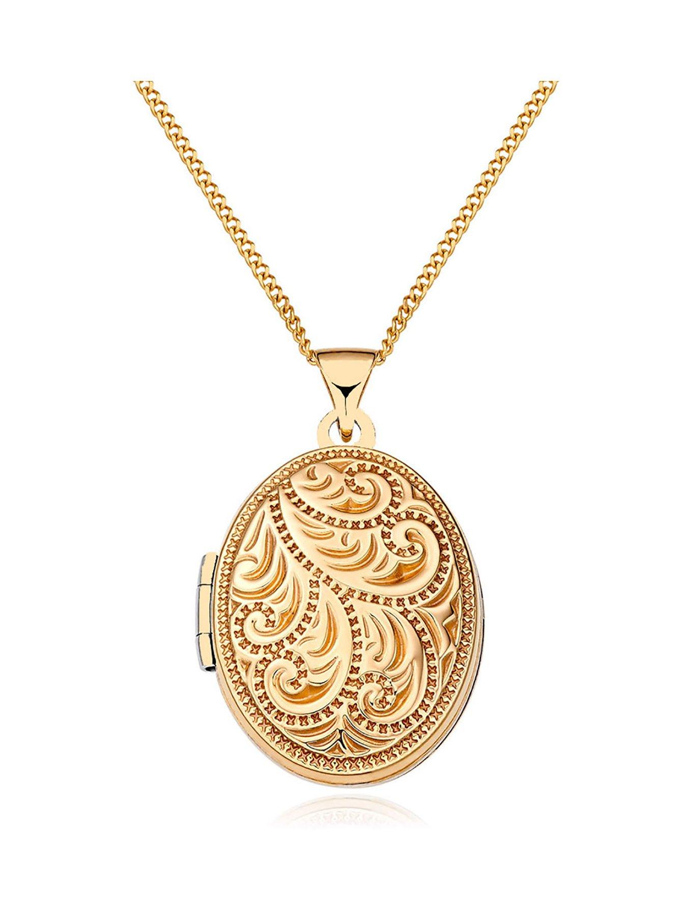 Gold family locket store