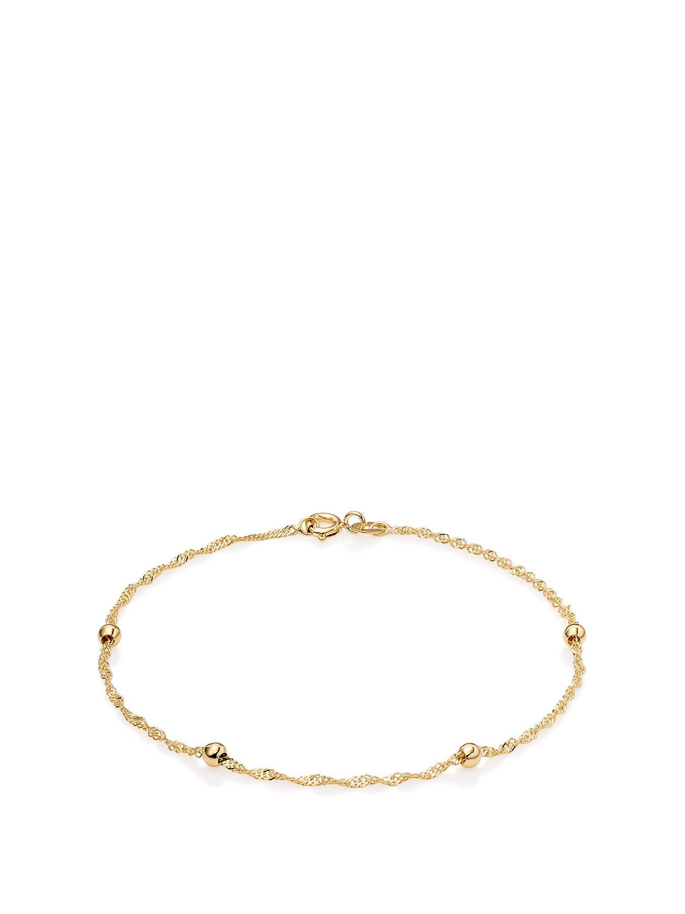 Beaverbrooks 9Ct Gold Bead Bracelet - One Colour