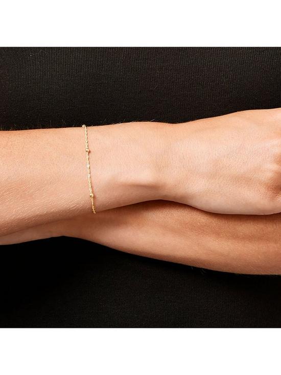 stillFront image of beaverbrooks-9ct-gold-bead-bracelet