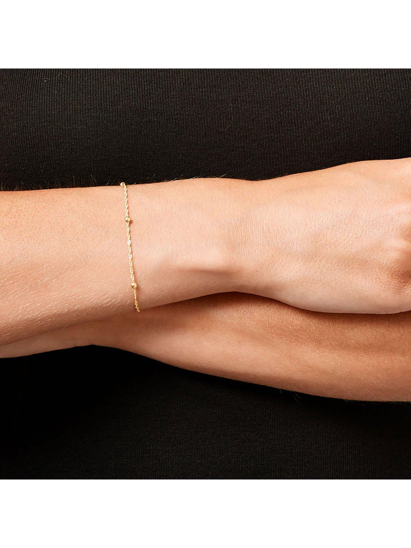 9ct gold bead store bracelet