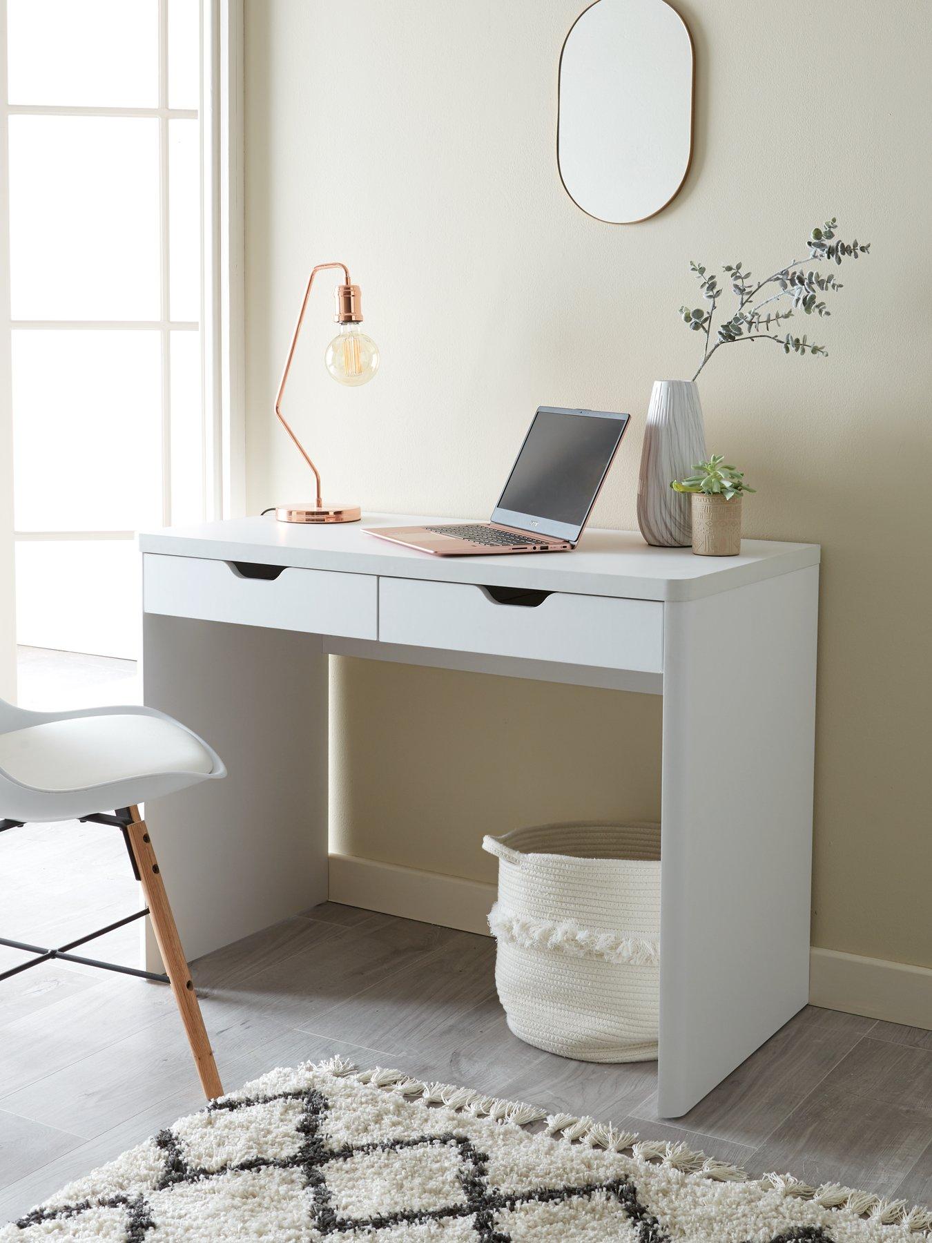 Ikea small white on sale desk with drawer