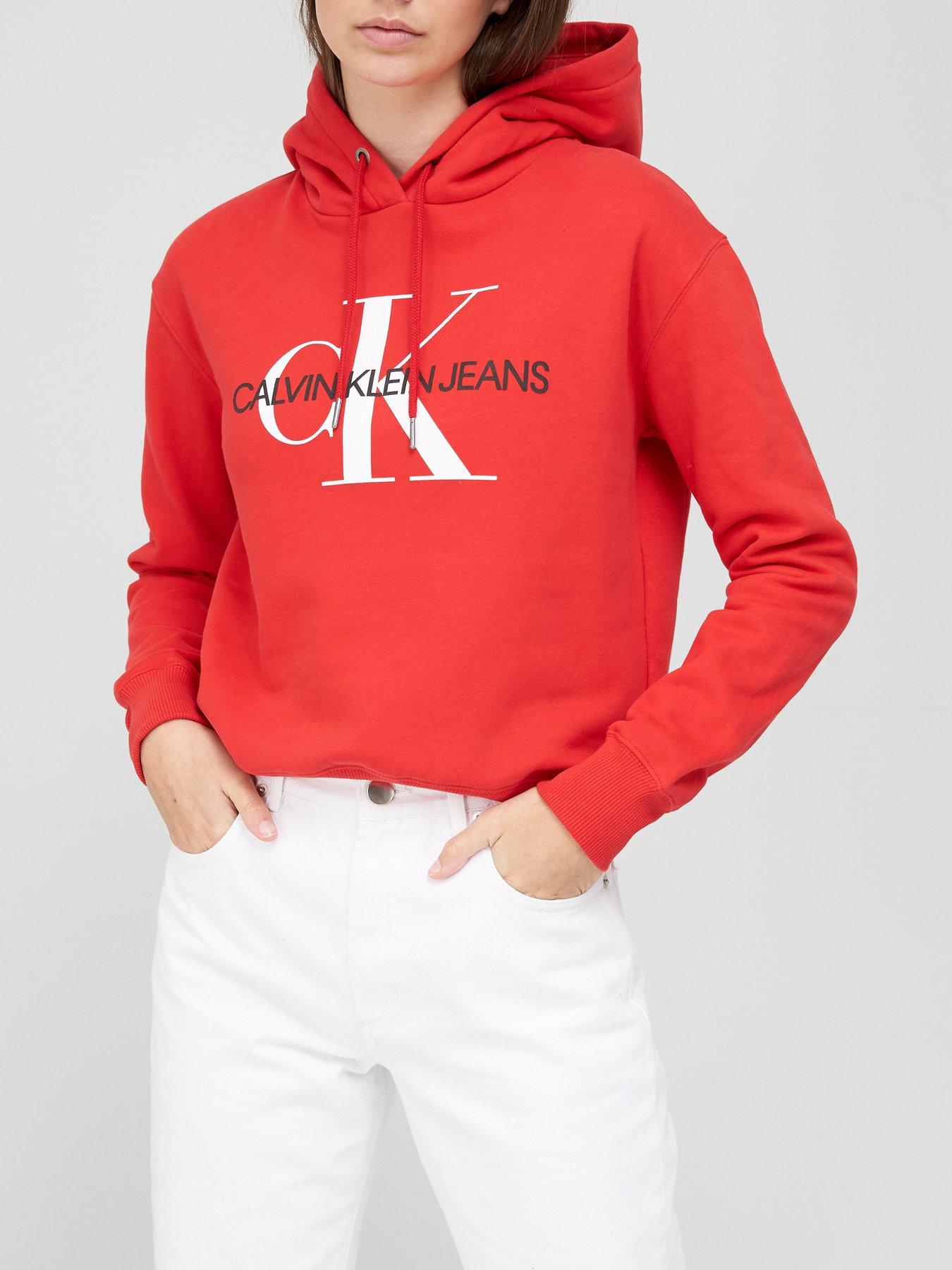 calvin klein hoodie red