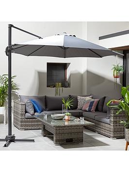 Product photograph of Very Home Deluxe Cantilever Hanging Parasol from very.co.uk
