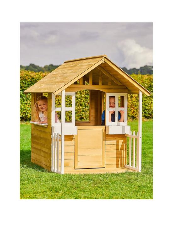 stillFront image of tp-wooden-cubby-playhouse-with-veranda