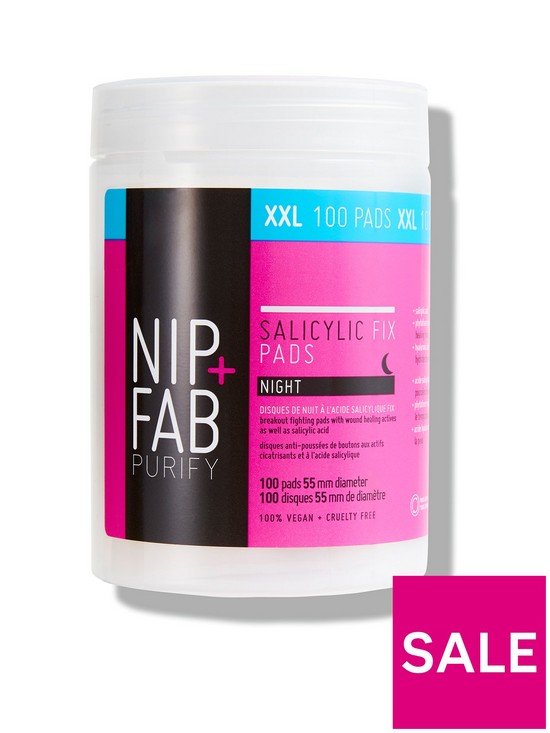 front image of nip-fab-salicylic-fix-night-pads-xxl--100-grams