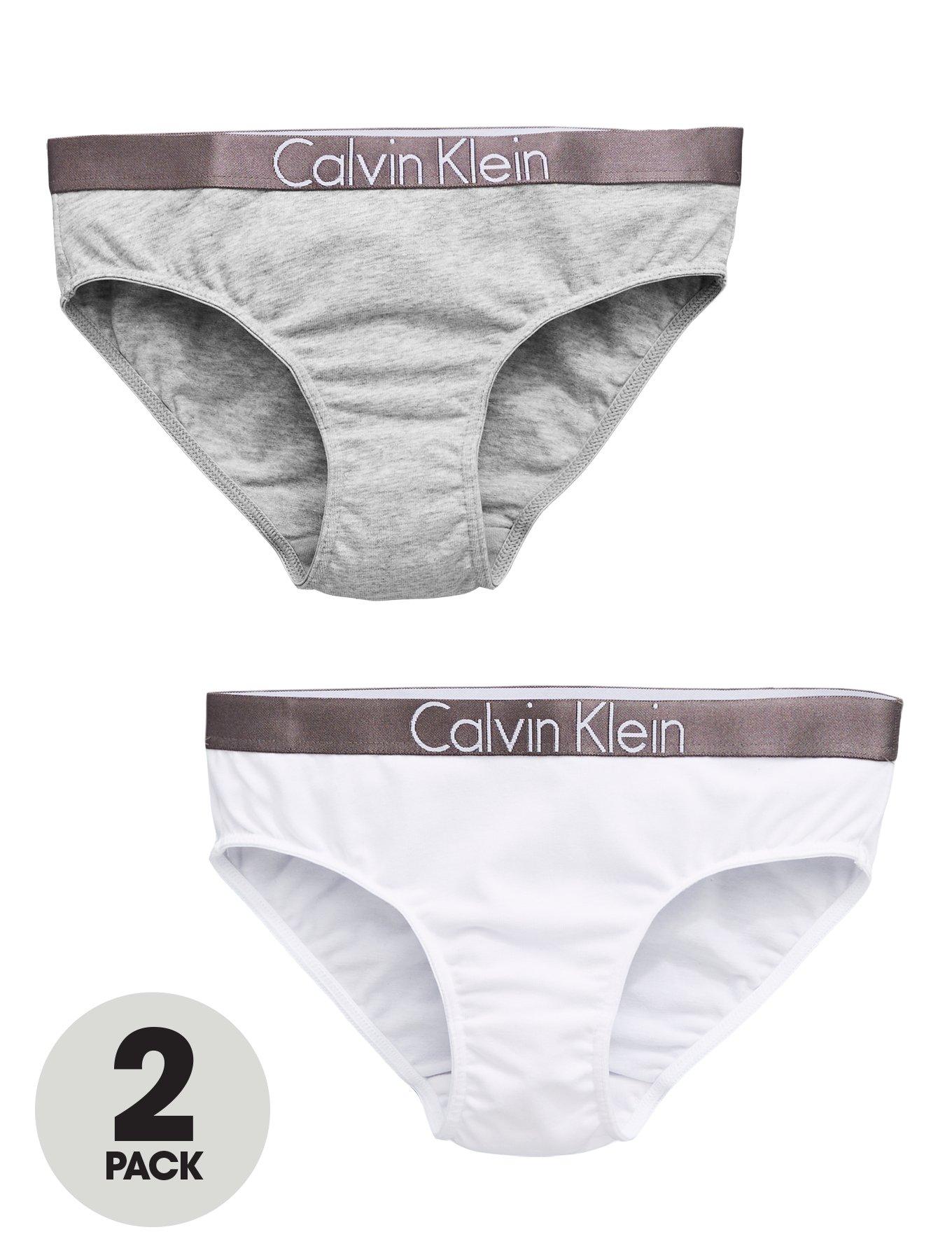 Calvin Klein Carousel 3-Pack Bikini Briefs, Black/White/Grey