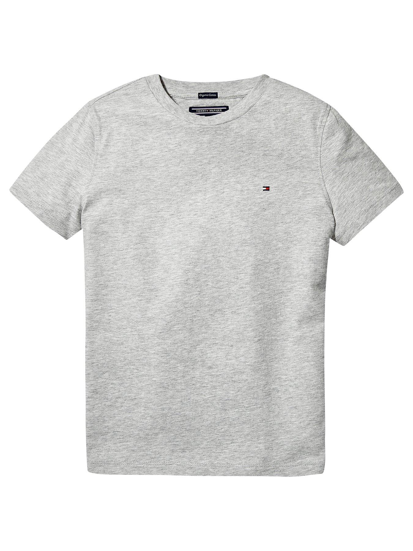 Image 1 of 2 of Tommy Hilfiger Boys Short Sleeve Essential Flag T-Shirt - Grey