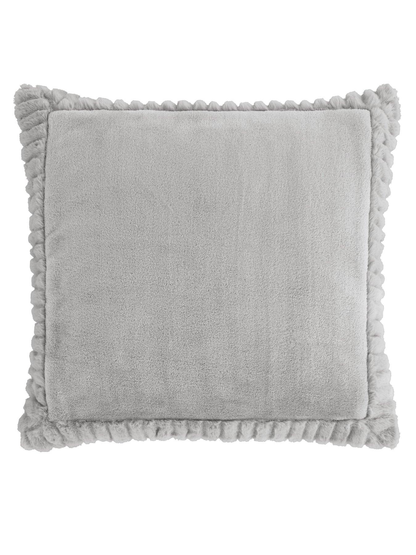 Catherine Lansfield Velvet  &  Faux Fur Cushion