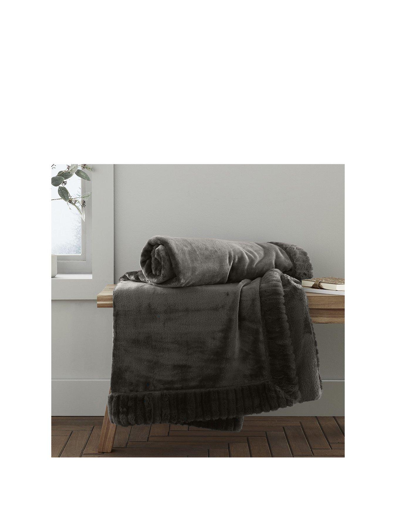 Catherine lansfield best sale faux fur throw