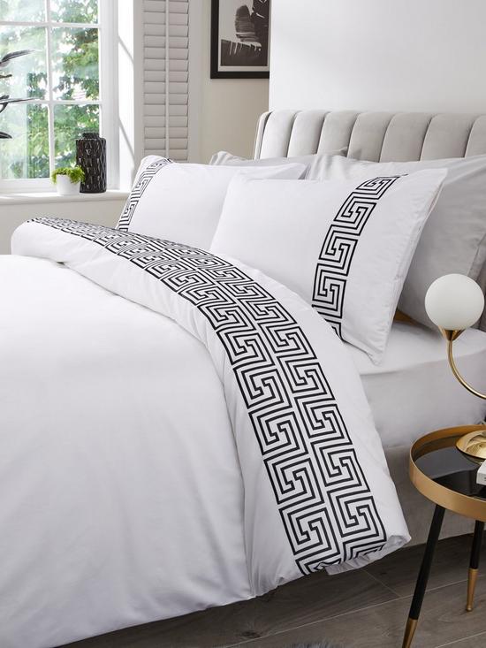 front image of hotel-collection-greek-key-300-thread-count-duvet-cover-set