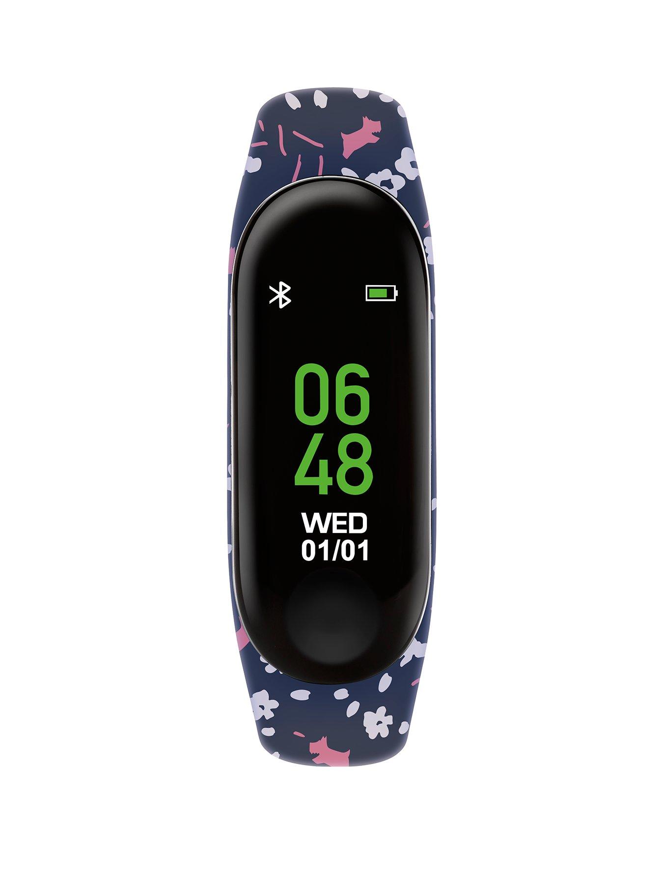 Radley Activity Tracker with Floral Printed Purple Silicone Strap
