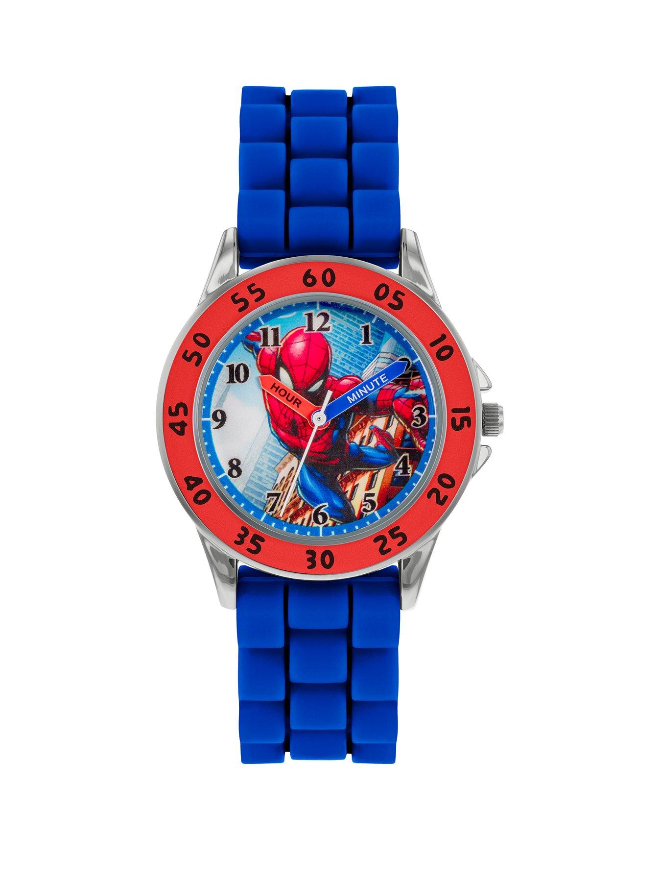  Spiderman Dial Blue Silicone Strap Kids Watch