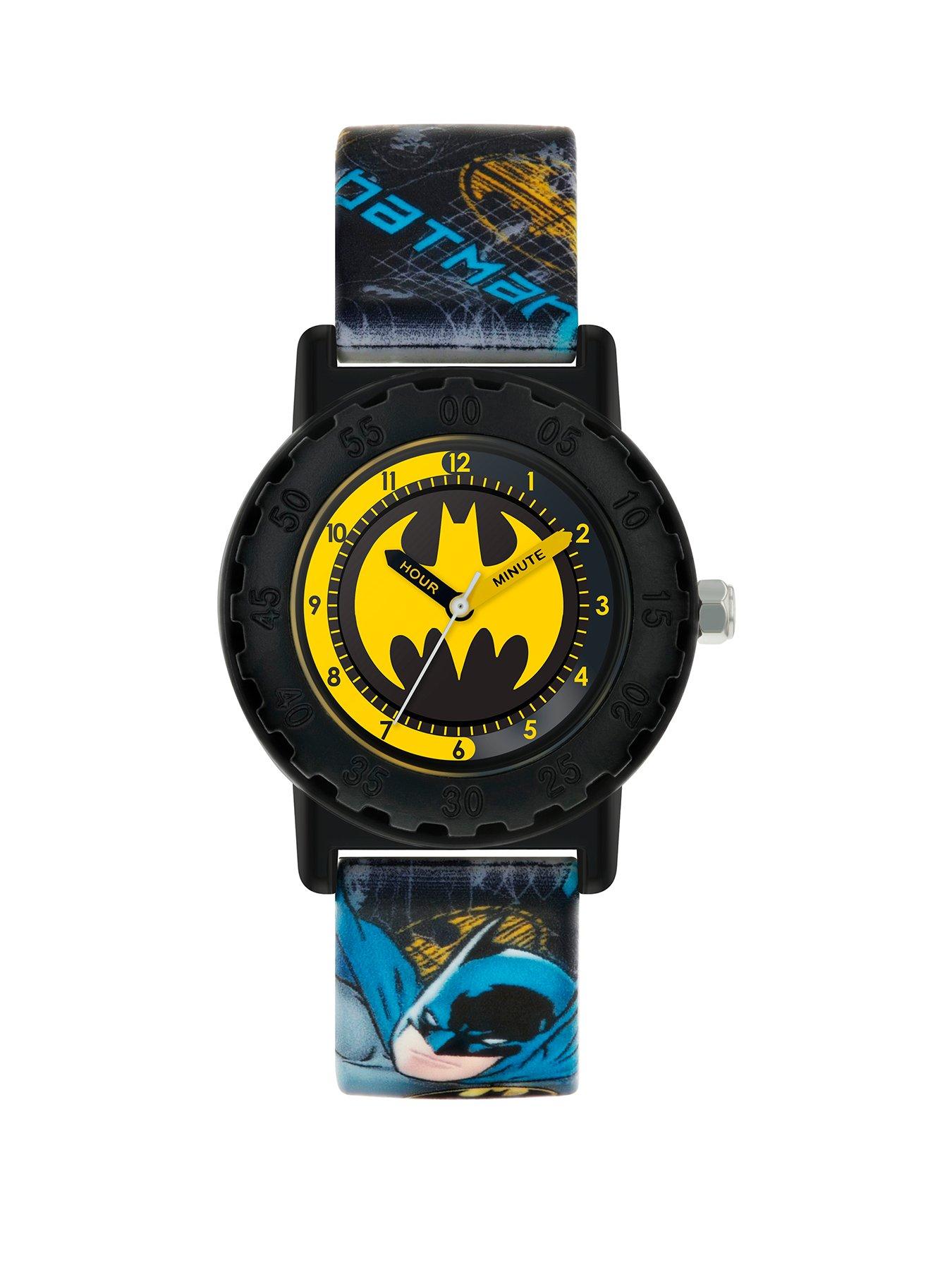 Kids Batman Yellow and Black Dial Printed Strap Kids Watch
