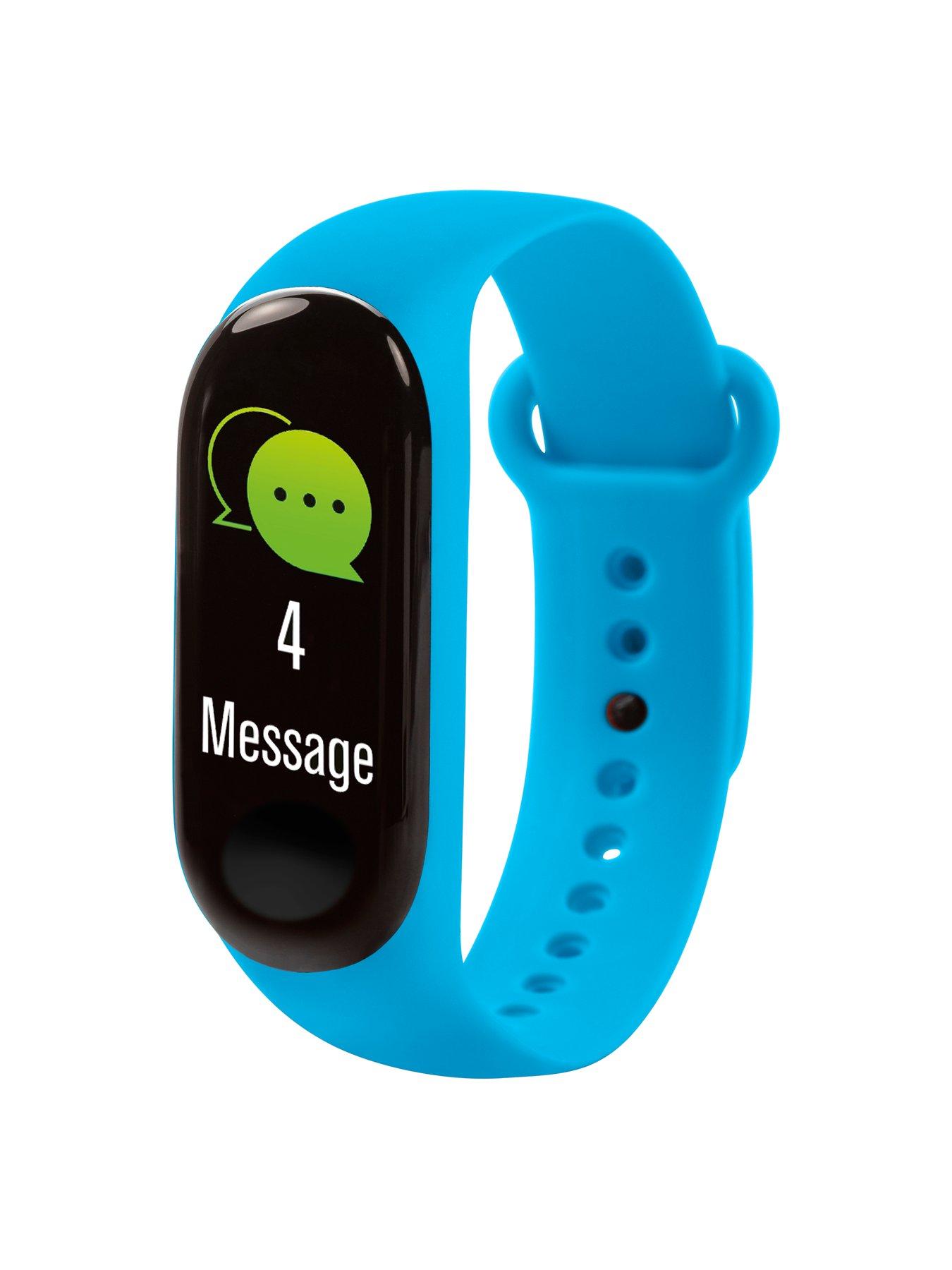 Kids Activity Tracker Digital Dial Bright Blue Silicone Strap Kids Watch
