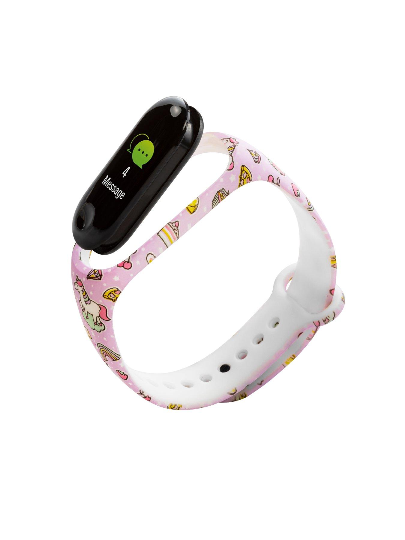 Tikkers Activity Tracker Digital Dial Lilac Unicorn Print Silicone