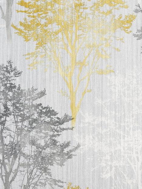 arthouse-wildwood-ochre-grey-wallpaper