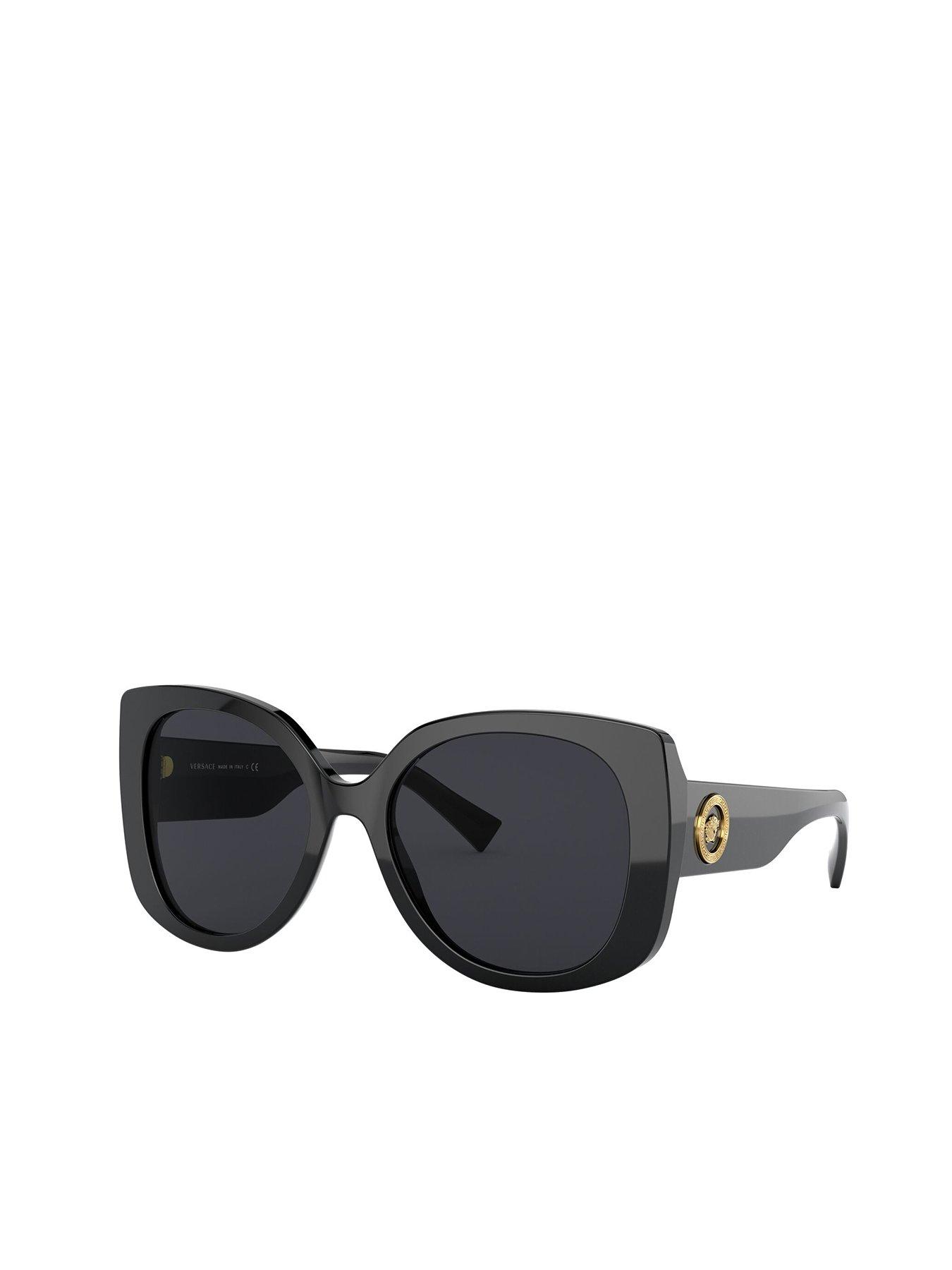 VERSACE Oversized Sunglasses - Black