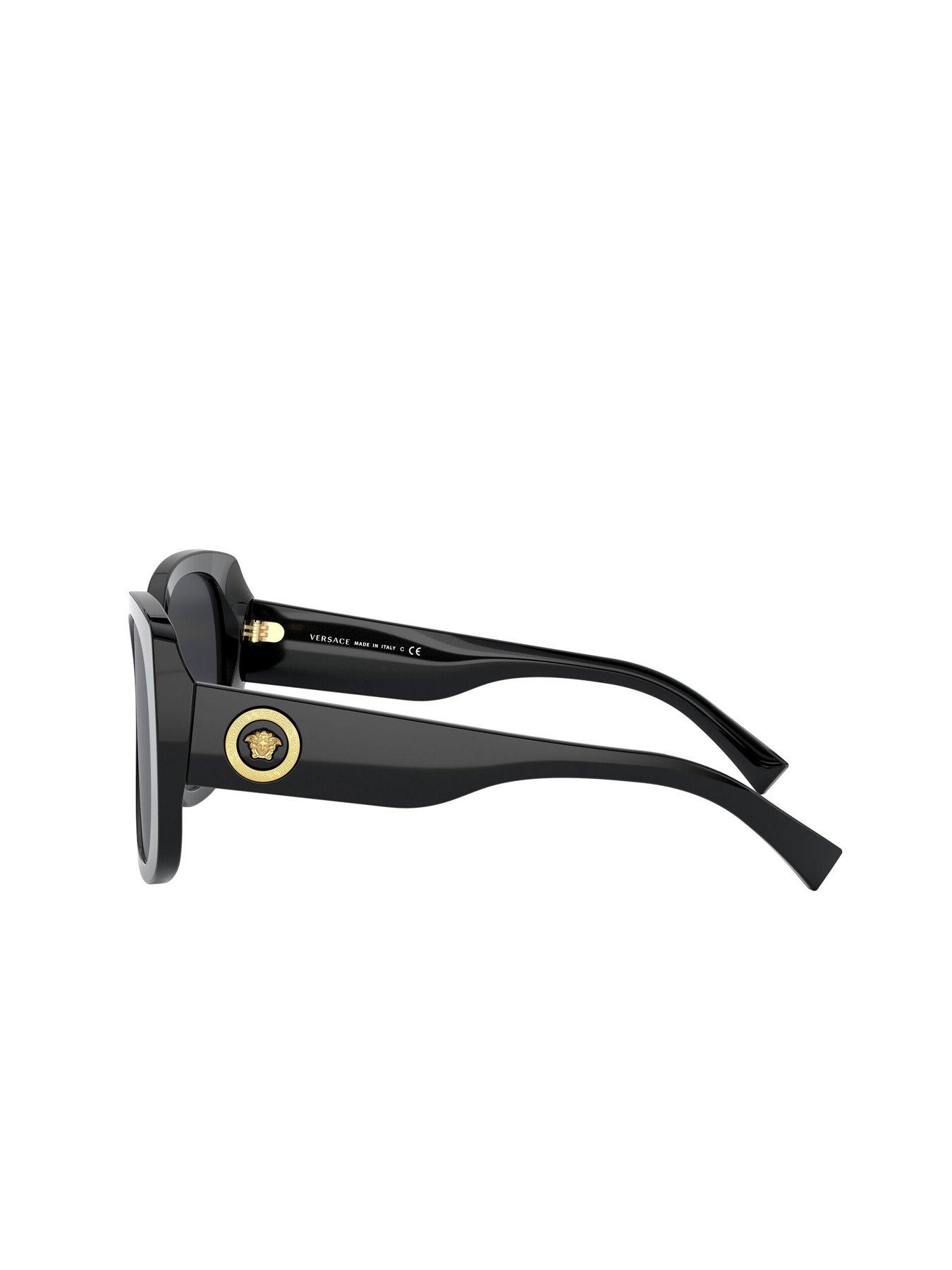 Image 2 of 3 of VERSACE Oversized Sunglasses -&nbsp;Black
