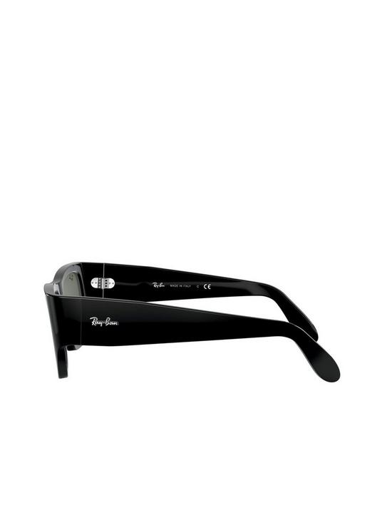 back image of ray-ban-wayfarer-sunglasses-shiny-black