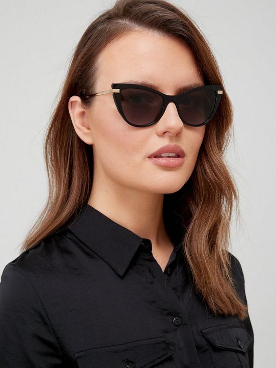 front image of dolce-gabbana-cateye-sunglasses-blacknbsp