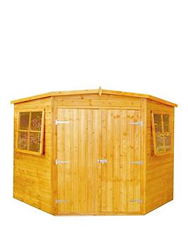 Shire Corner Shed Shiplap Dip Treated 7X7 - Shed With Assembly