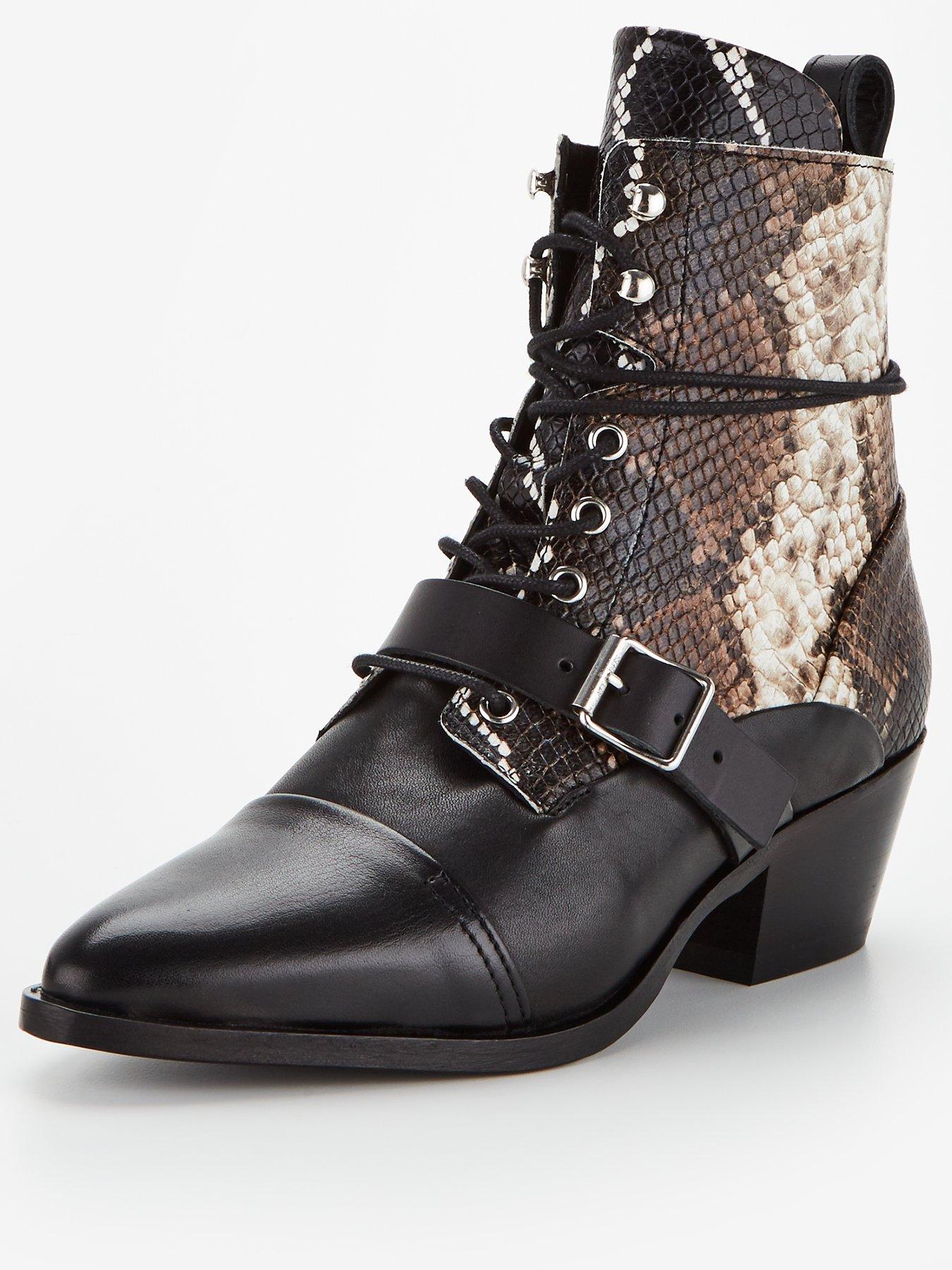 all saints katy snake boots