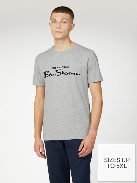 ben-sherman-signature-flock-t-shirtnbsp--grey