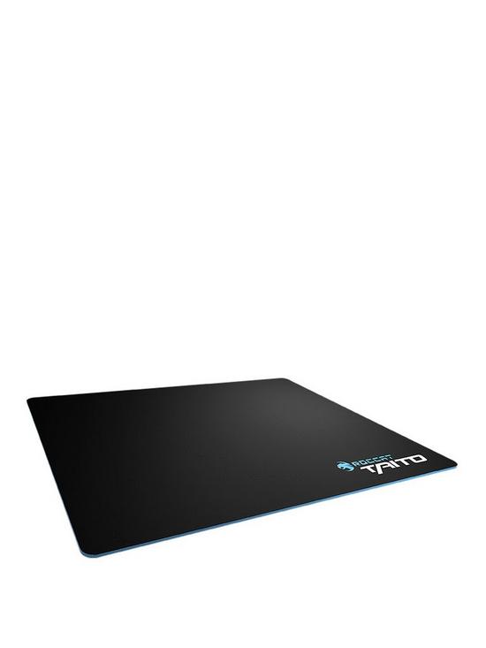 front image of roccat-taito-mid-size-3mm-shiny-black-gaming-mousepad-2017