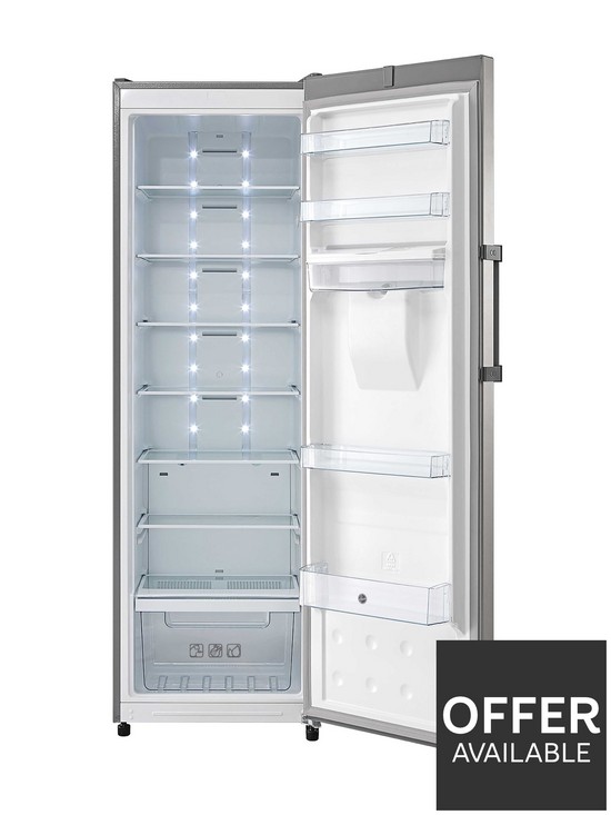 stillFront image of hoover-hls-1862wdkmn-tall-fridge-with-water-dispenser-stainless-steel