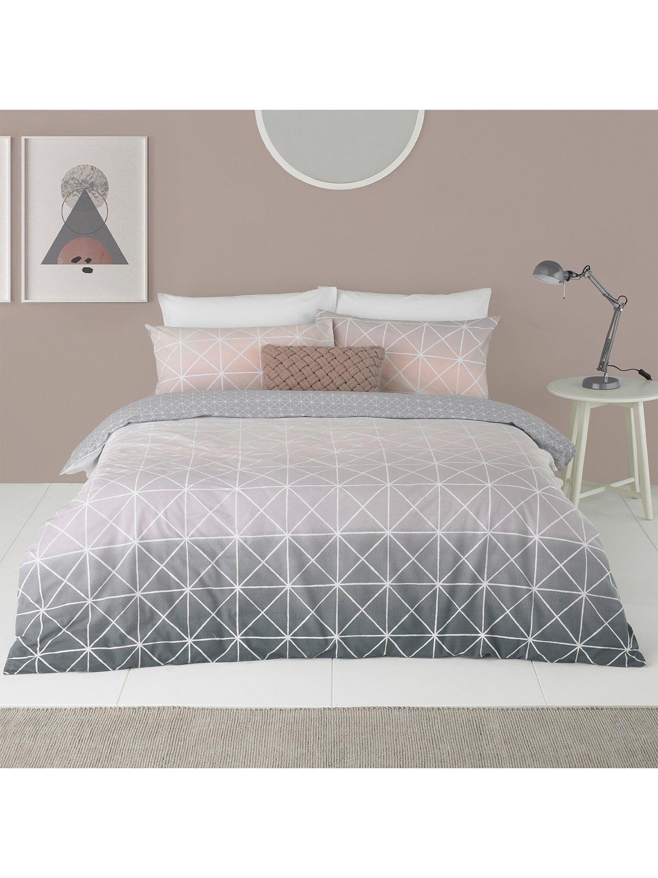 Product photograph of Riva Home Spectrum Duvet Cover And Pillowcase Set - Grey from very.co.uk