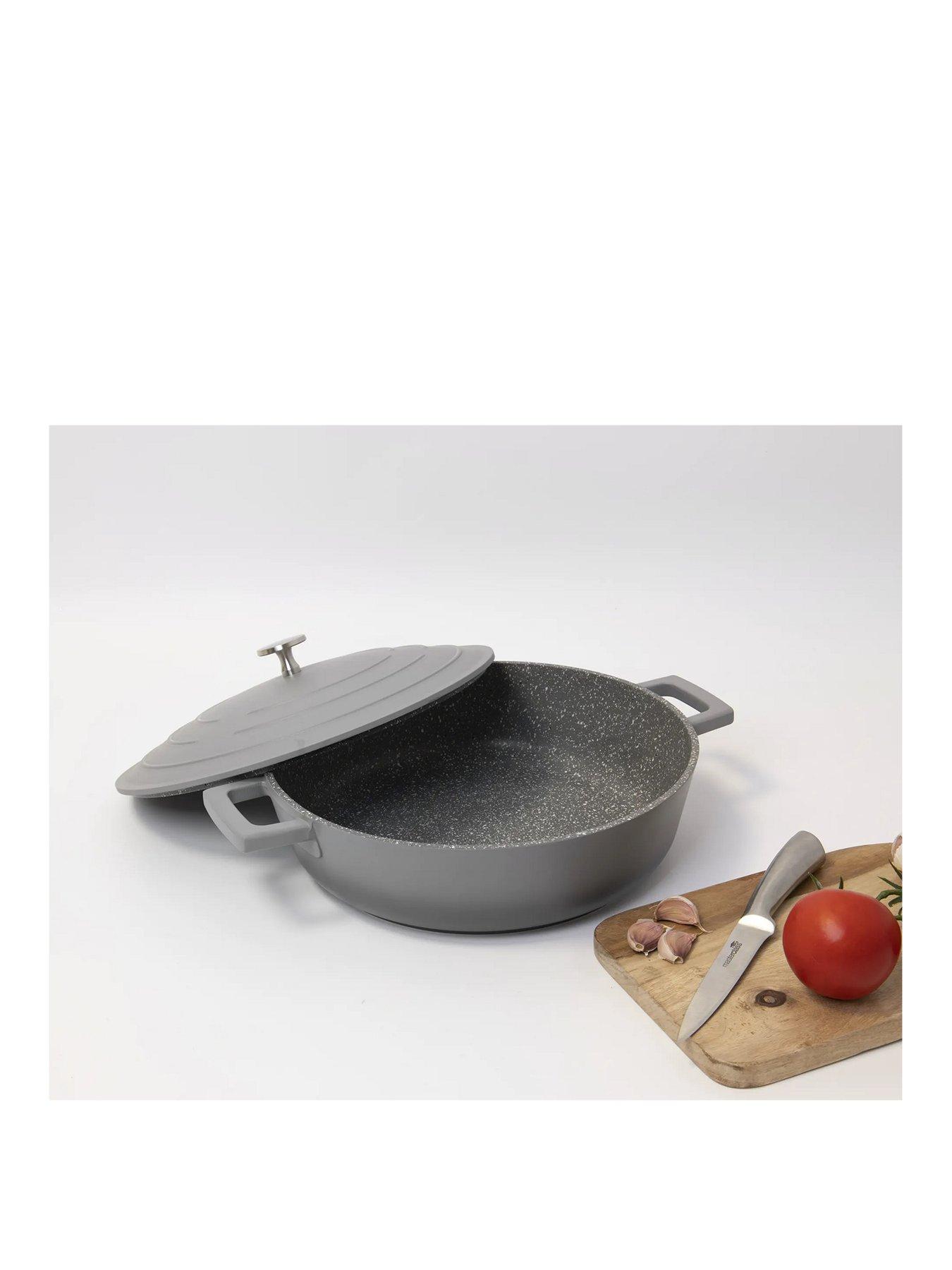 MasterClass Cast Aluminium 28 cm Shallow Casserole Dish with Lid