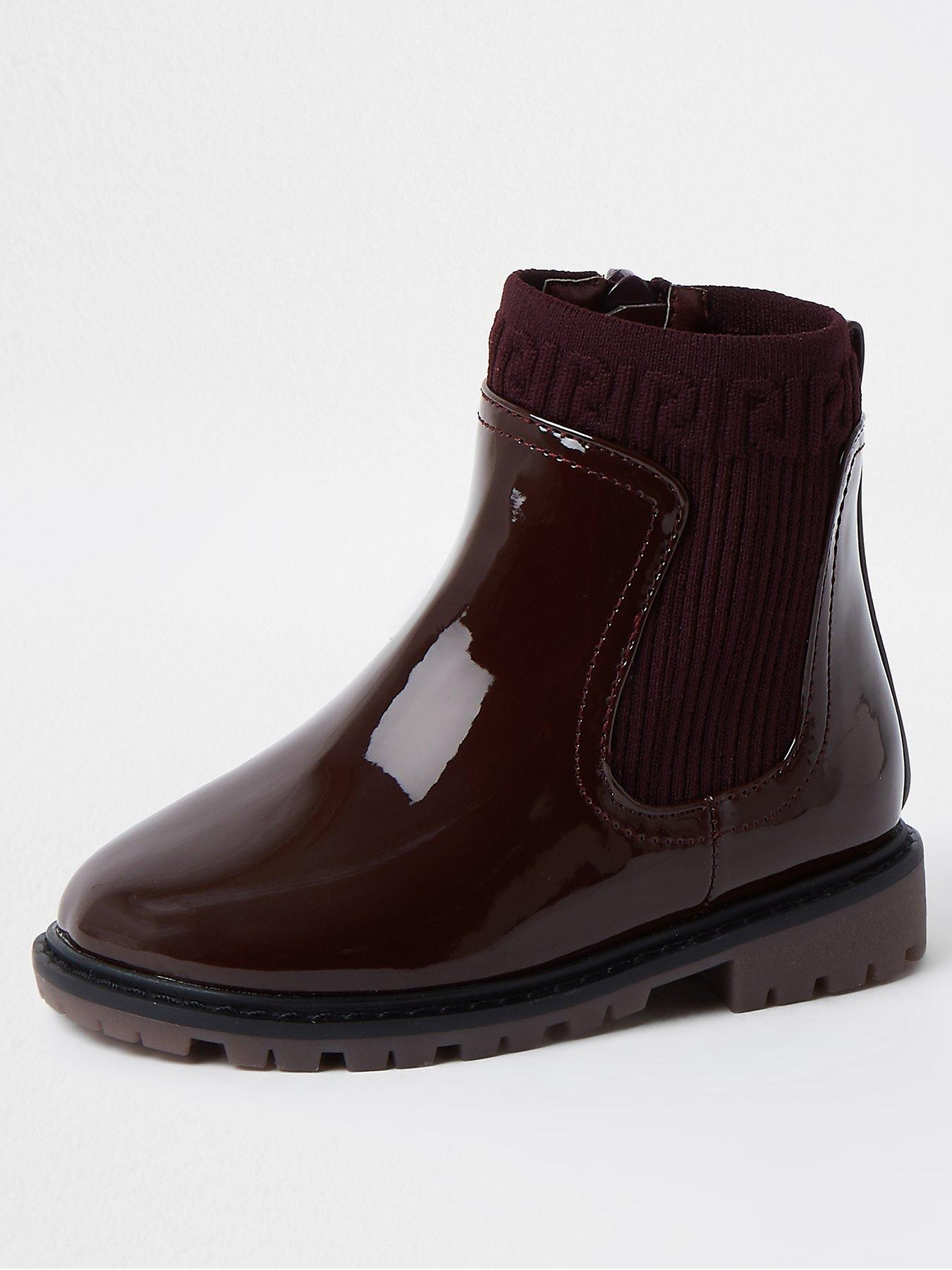 river island burgundy boots