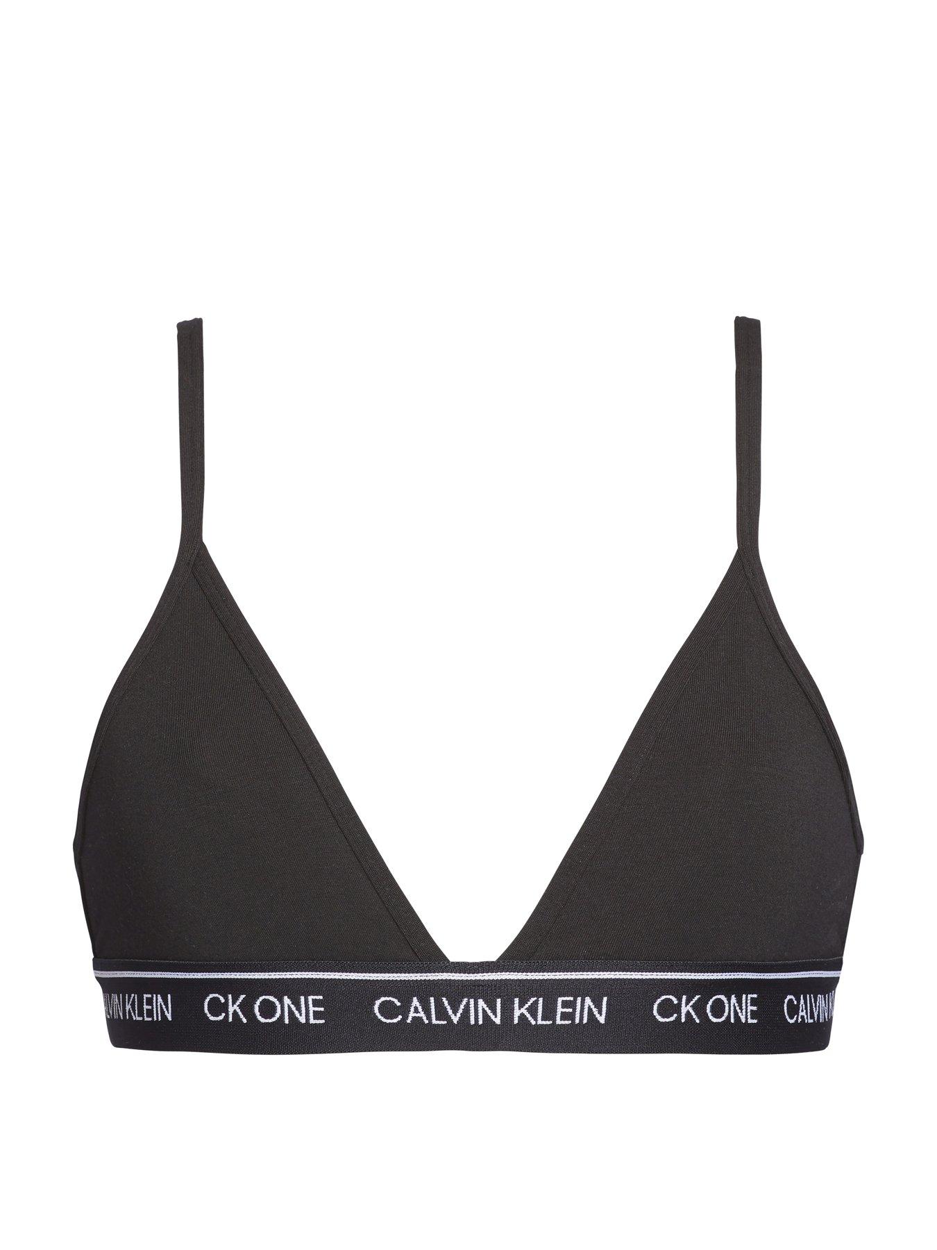 all black calvin klein bralette