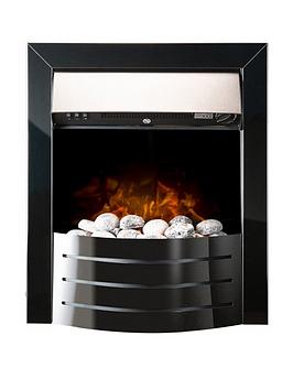 Product photograph of Adam Fires Fireplaces Comet Obsidian Black Electric Fire from very.co.uk