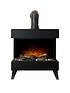  image of adam-fires-fireplaces-viera-black-electric-stove-pipe