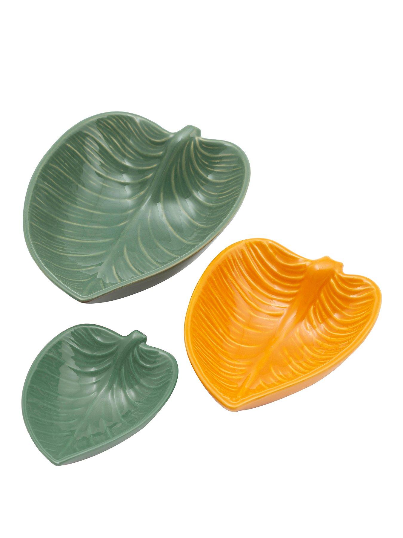 Product photograph of Mason Cash In The Forest Set Of 3 Leaf Dishes from very.co.uk