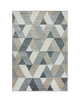 Product photograph of Asiatic Sketch Rhombus Rug from very.co.uk