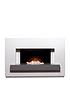  image of adam-fires-fireplaces-sambro-white-grey-electric-suite