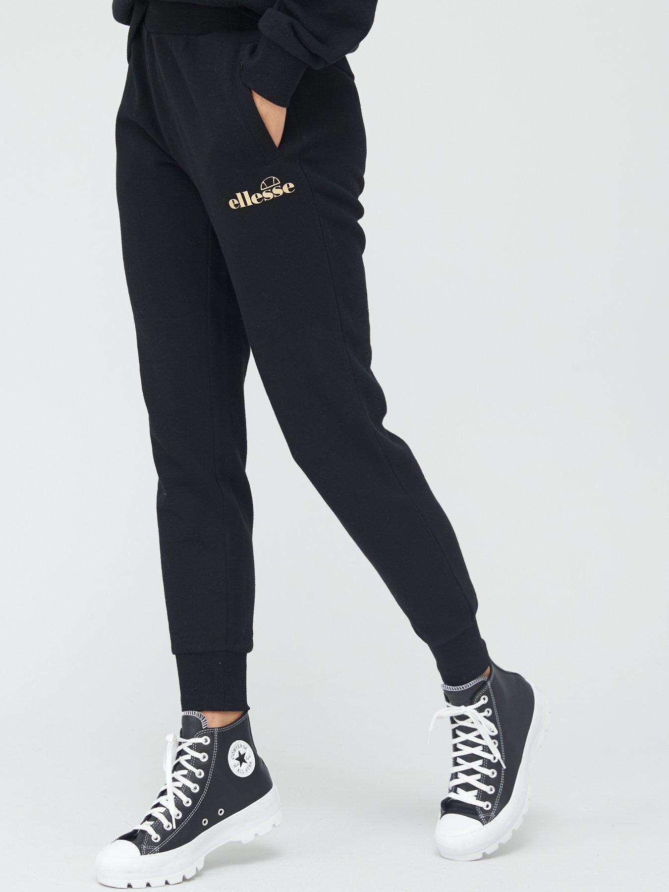 ellesse black joggers womens