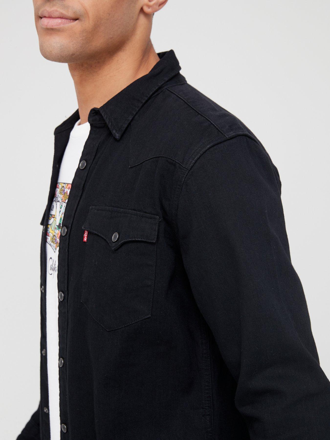 Image 4 of 4 of Levi's Barstow Western Denim Shirt - Black